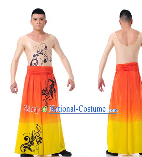 Chinese Folk Ethnic Dance Costume Complete Set for Men