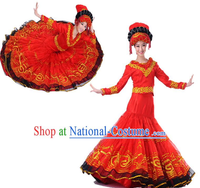 Chinese Folk Dance Costumes Dancewear Discount Dane Supply Clubwear Dance Wear China Wholesale Dance Clothes