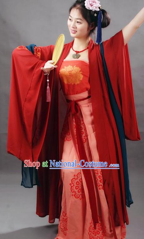 Chinese Hanfu Costume Ancient Costume Traditional Clothing Traditiional Dress Clothing online and Hair Accessories