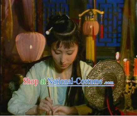 Dream of Red Chamber Lin Daiyu Costumes and Hair Accessories Complete Set