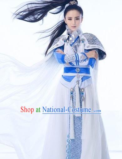 Chinese Superhero Halloween Costumes and Headpieces Complete Set