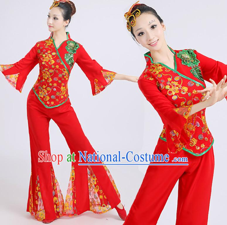 Chinese Folk Dance Costumes Costume Discount Dance Costume Gymnastic Leotard Dancewear Chinese Dress Dance Wear