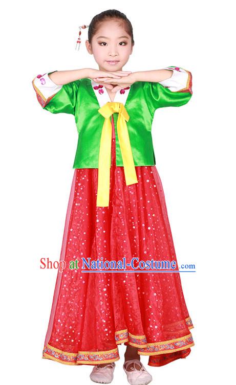 Chinese Korean Ethnic Dance Costume Competition Dance Costumes for Kids