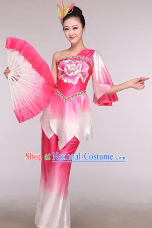 Chinese Classical Competition Fan Dance Costume Group Dancing Costumes for Women