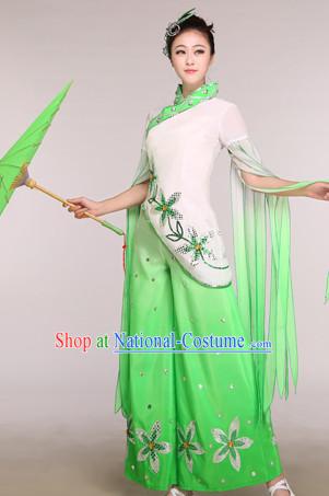 Chinese Classical Competition Fan Dance Costume Group Dancing Costumes for Women