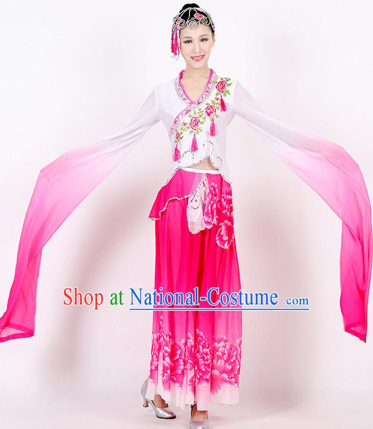 Chinese Long Sleeves Color Transition Dance Costume Discount Dance Costume Ideas Dancewear Supply Dance Wear Dance Clothes Suit