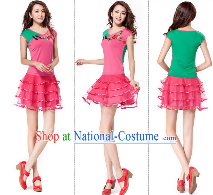 China Style Modern Dance Costume Ideas Dancewear Supply Dance Wear Dance Clothes Suit