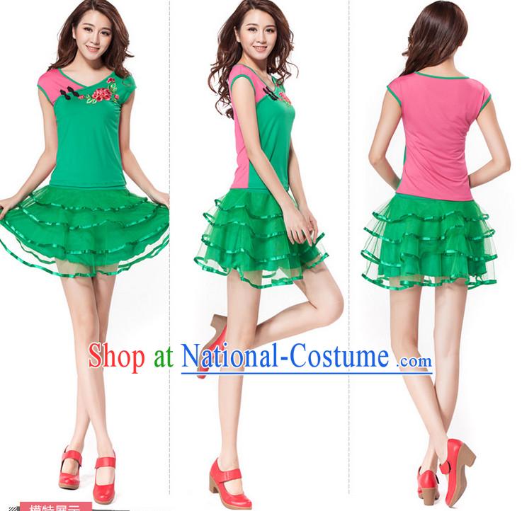 China Style Modern Dance Costume Ideas Dancewear Supply Dance Wear Dance Clothes Suit