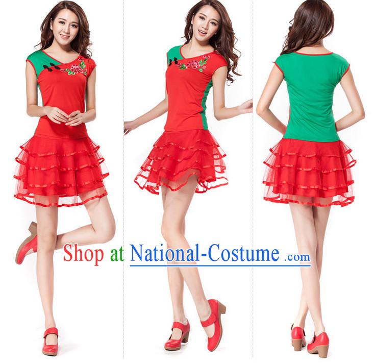 China Style Modern Dance Costume Ideas Dancewear Supply Dance Wear Dance Clothes Suit