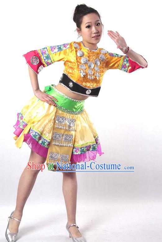 Chinese Style Parade Miao Dance Costume Ideas Dancewear Supply Dance Wear Dance Clothes Suit