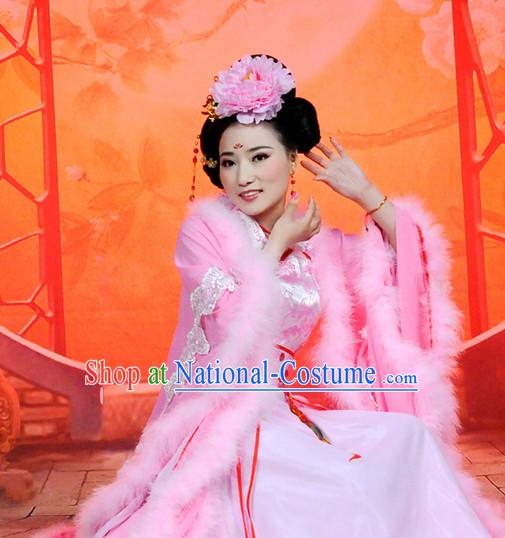 Chinese Women Princess Halloween Costumes Baby Hanfu Clothes Halloween Costume Clothing and Hair Accessories Complete Set