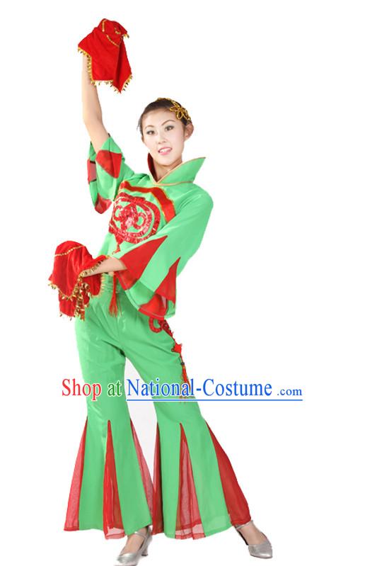 Chinese Style Handkerchief Dance Costume Ideas Dancewear Supply Dance Wear Dance Clothes Suit