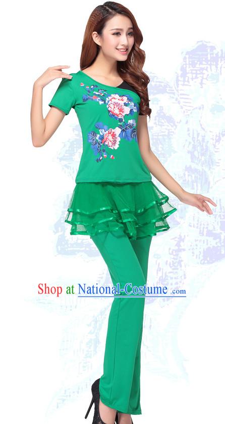 Chinese Style Modern Gymnastics Costume Ideas Dancewear Supply Dance Wear Dance Clothes Suit