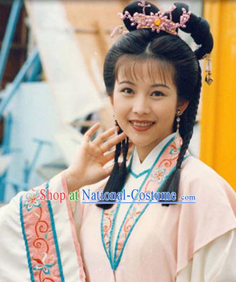 Chinese Female Folk Wigs and Hair Accessories