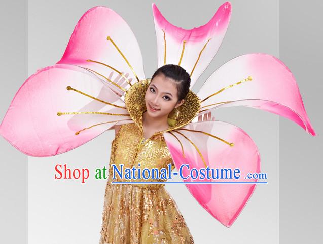 Chinese Stage Celebration Flower Dancewear Dancing Costume Complete Set for Women