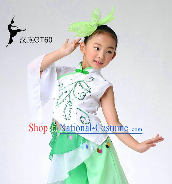 Chinese Stage Performance Ethnic Dancewear Dancing Costume Complete Set for Girls