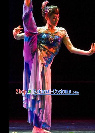 Chinese Professional Stage Performance Solo Dancewear Dance Costume Complete Set for Women