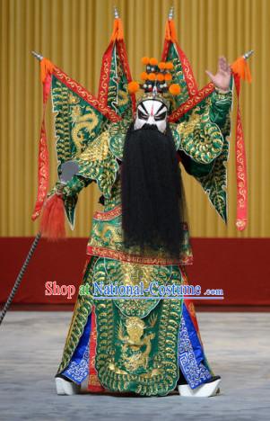 Chinese Peking Opera Da Kao Fighting Costumes Complete Set