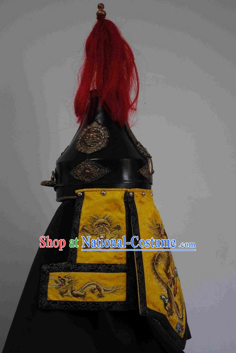 Ancient Qing Emperor Armor Helmet for Men