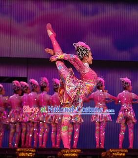 Chinese Stage Performance Dancing Costume and Head Wear for Women