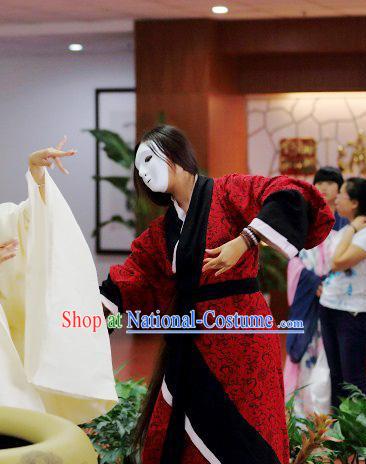 Chinese Classical Dancer Costumes and Headwear Complete Set for Women