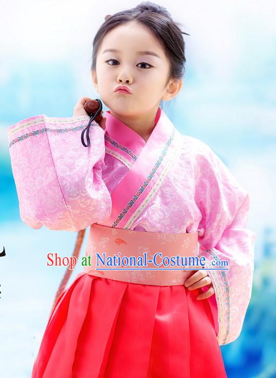 Ancient Chinese Han Dynasty Princess Clothes Complete Set for Girls Kids