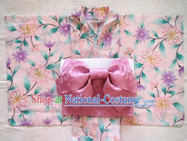 Top Authentic Traditional Japanese Kimonos Kimono Dress Yukata Clothing Robe Garment Complete Set for Women Ladies Girls