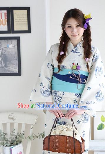 Top Authentic Traditional Japanese Kimonos Kimono Dress Yukata Clothing Garment Complete Set for Women Ladies Girls