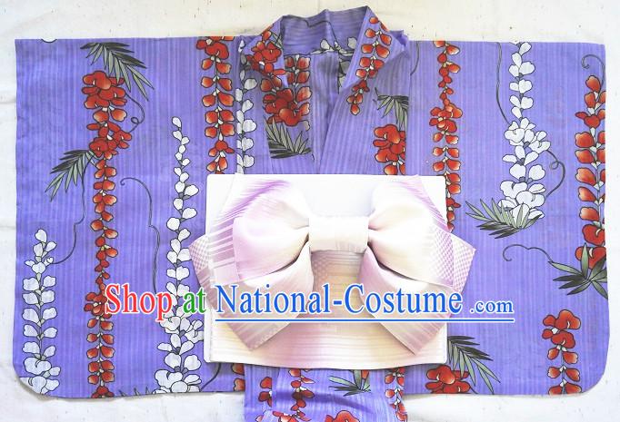 Top Authentic Traditional Japanese Kimonos Kimono Dress Yukata Clothing Garment Complete Set for Women Ladies Girls