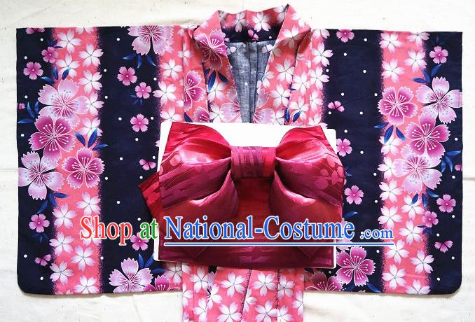 Top Authentic Traditional Japanese Kimonos Kimono Dress Yukata Clothing Garment Complete Set for Women Ladies Girls