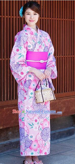 Top Authentic Traditional Japanese Kimonos Kimono Dress Yukata Clothing Garment Complete Set for Women Ladies Girls