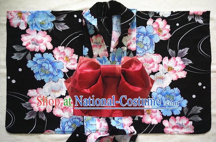 Top Authentic Traditional Japanese Kimonos Kimono Dress Yukata Clothing Garment Complete Set for Women Ladies Girls