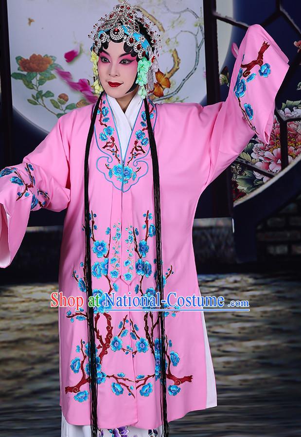 Blue Ancient Chinese Beijing Opera Costumes Peking Opera Young Women Costume for Adults Kids