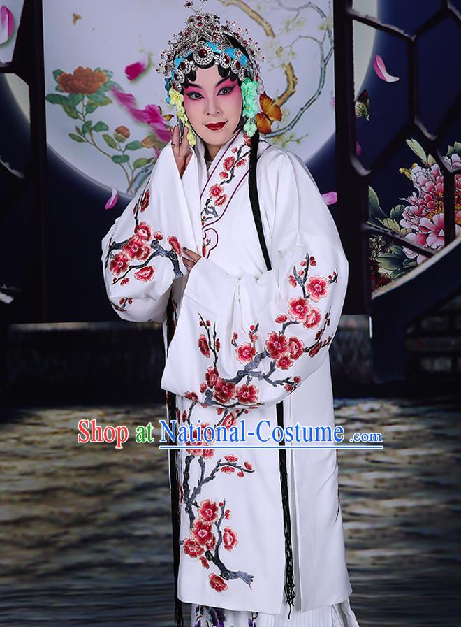 Blue Ancient Chinese Beijing Opera Costumes Peking Opera Young Women Costume for Adults Kids