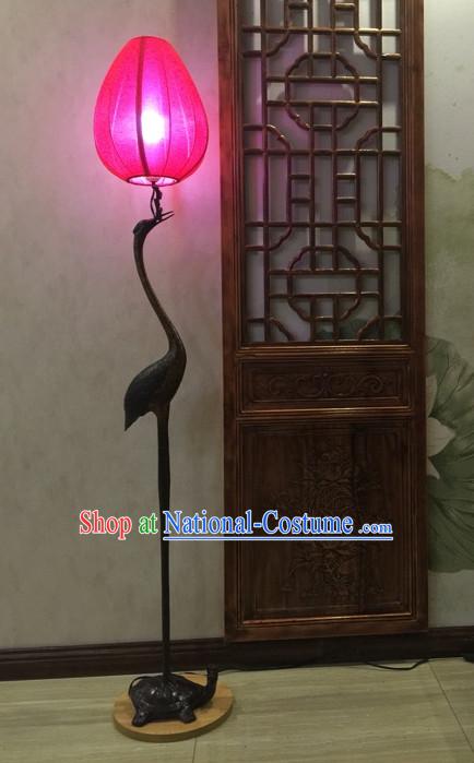 Chinese Classic Handmade Crane Floor Lantern