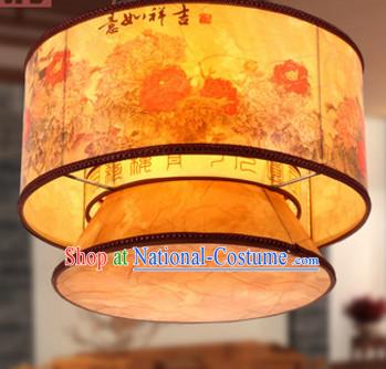 Chinese Ancient Handmade and Carved Natural Wood Hanging Palace Lantern