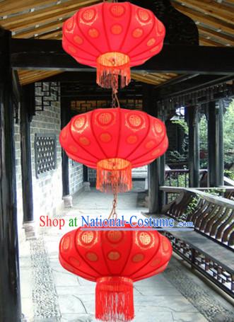 Chinese Classical Handmade and Carved Natural Wood Hanging Palace Lantern