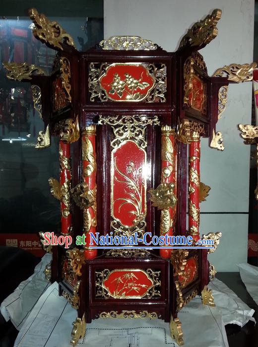 Golden Dragon Chinese Classical Handmade and Carved Hanging Palace Lantern