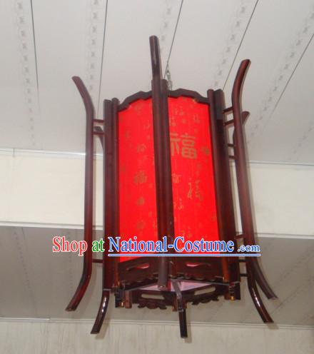 Red Song Dynasty Chinese Classical Handmade and Carved Hanging Palace Lantern