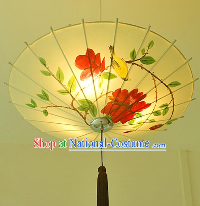 Chinese Classical Handmade Silk Hanging Umbrella Palace Lantern