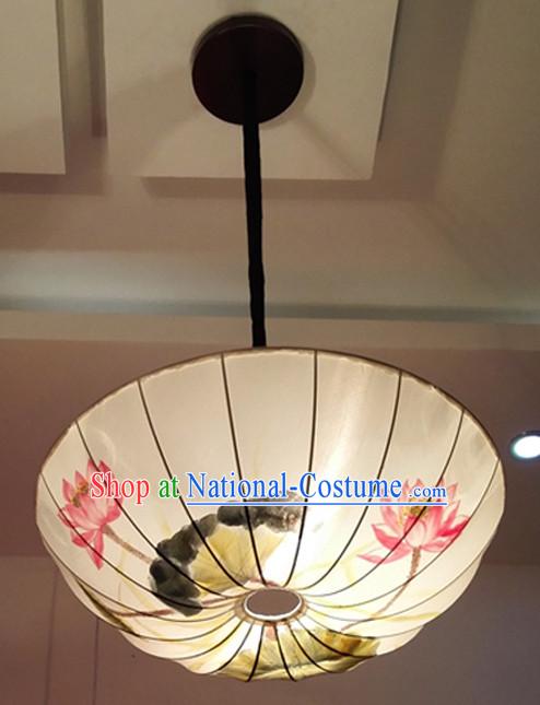 Chinese Classical Handmade and Painted Silk Hanging Umbrella Palace Lantern