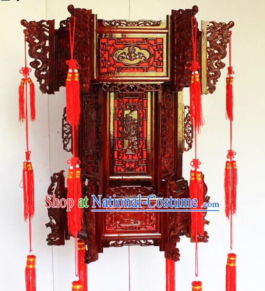 Three Layers Red Chinese Classical Hanging Palace Lantern