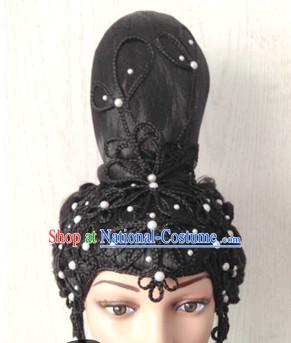 Chinese Ancient Fairy Female Hairstyle Long Black Wigs