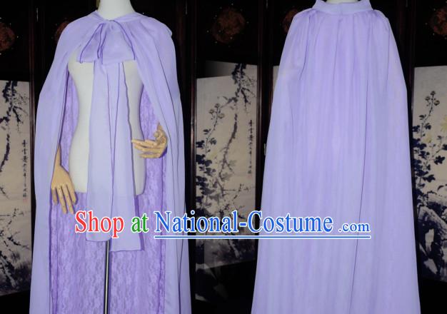 Light Purple Traditional Chinese Classical Mantle Cape