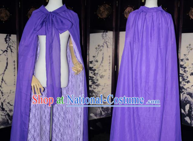 Deep Purple Traditional Chinese Classical Mantle Cape