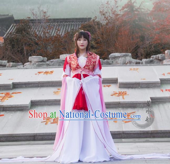 Ancient Chinese Classical Fairy Costume Complete Set for Women or Girls