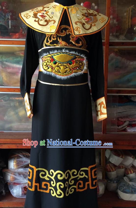 Ancient Chinese Opera Embroidered General Costumes Complete Set for Men