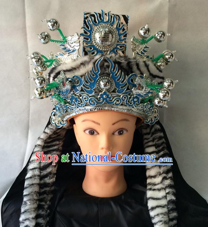 Traditional Chinese Classical Opera Ethnic General Hat for Men