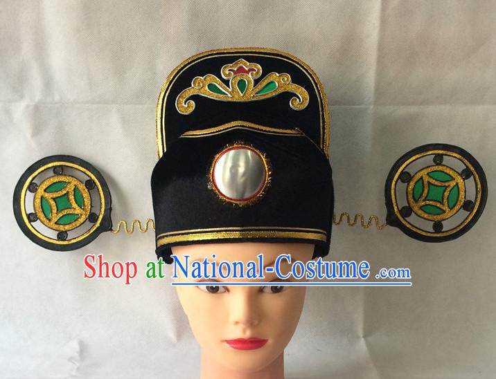 Traditional Chinese Black Official Hat for Men