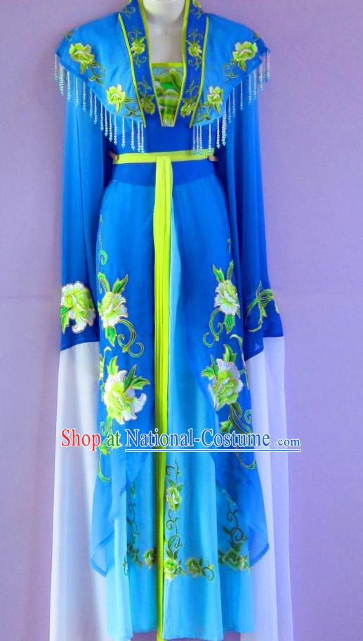 Ancient Chinese Blue Hanfu Dresses Complete Set for Women